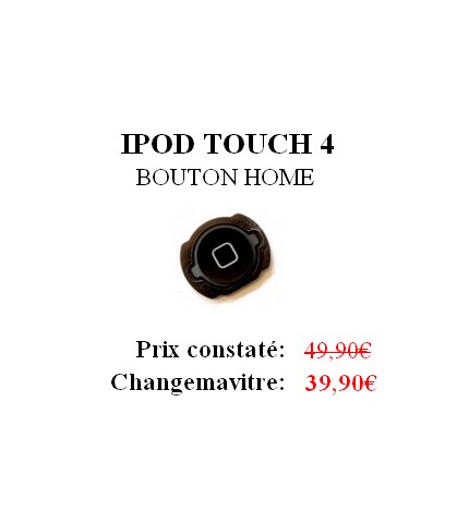 Reparation vitre Bouton Home Ipod touch 4