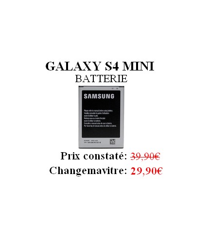 Reparation vitre Batterie Samsung Galaxy S4 mini