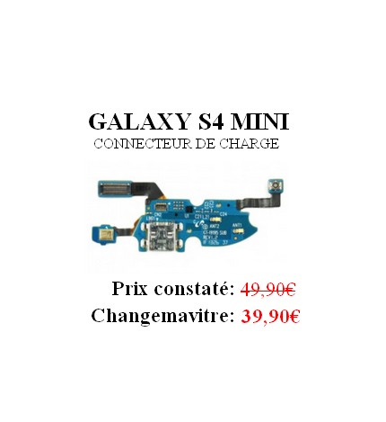 Reparation vitre Connectique Dock (prise charge) Samsung Galaxy S4 mini