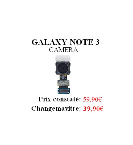 Reparation vitre Camera Galaxy note 3