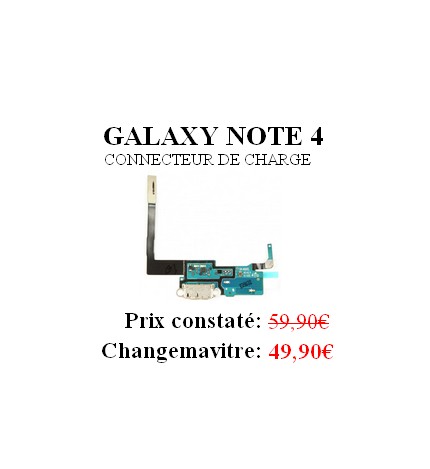 Reparation vitre Connectique Dock (prise charge) Galaxy note 4
