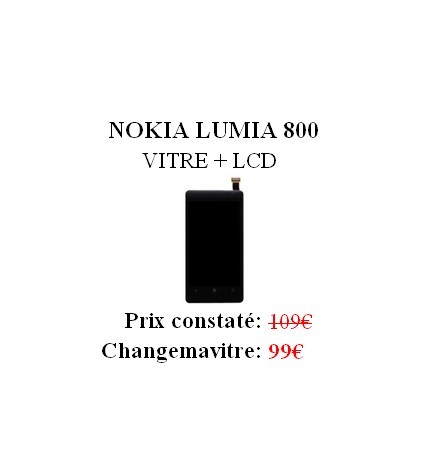 Reparation Vitre + LCD Nokia Lumia 800