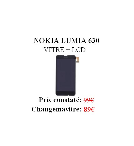 Reparation Vitre + LCD Nokia Lumia 630