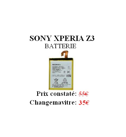 Reparation Batterie Sony Xperia Z3