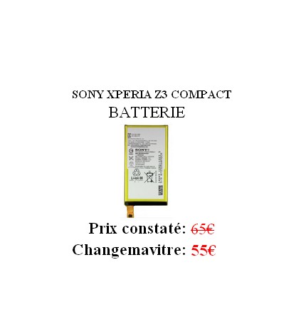 Reparation Batterie Sony Xperia Z3 Compact