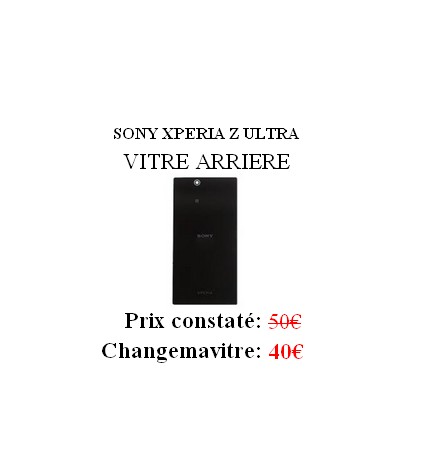 Reparation Vitre Arrière Sony Xperia Z Ultra