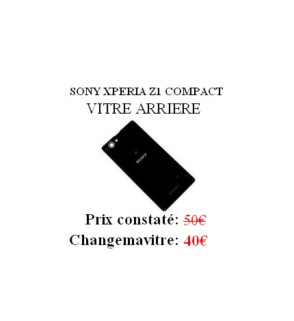 Reparation Vitre Arrière Sony Xperia Z1 Compact