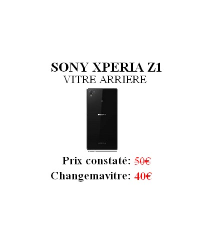 Reparation Vitre Arrière Sony Xperia Z1
