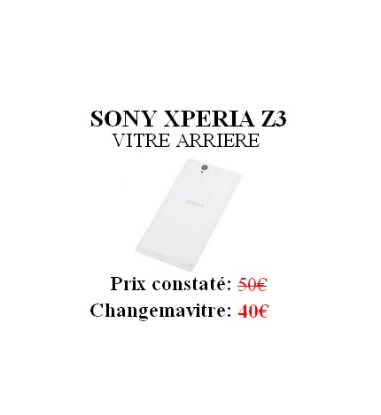 Reparation Vitre Arrière Sony Xperia Z3