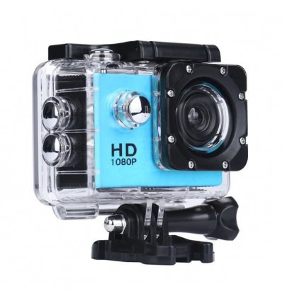 Caméra d'action Sport HD DV 1080P Full HD Bleu